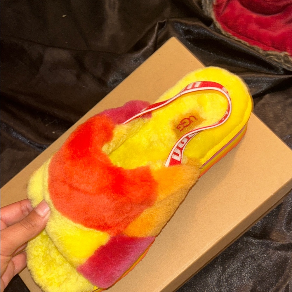 Ugg Multicolor Fluffy Platform Slipper - image 2